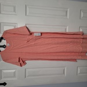 Textured Salmon Carly Dress